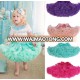 S13321A wholesale baby skirt colorful solid kids skirt chiffon pettiskirt tutu