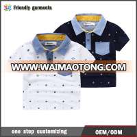 Hot! boys Polo shirts short sleeve quality Brand applique collar anchor pinrt cotton boy knitted Polos Children clothing